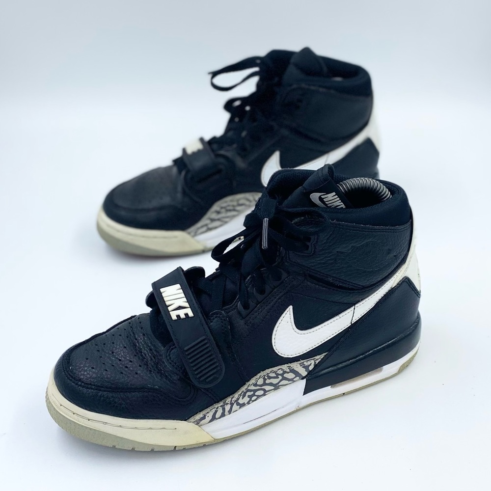 Nike Air Jordan Legacy 312 GS Kids Boys 6.5Y Black White Cement Gray Shoes